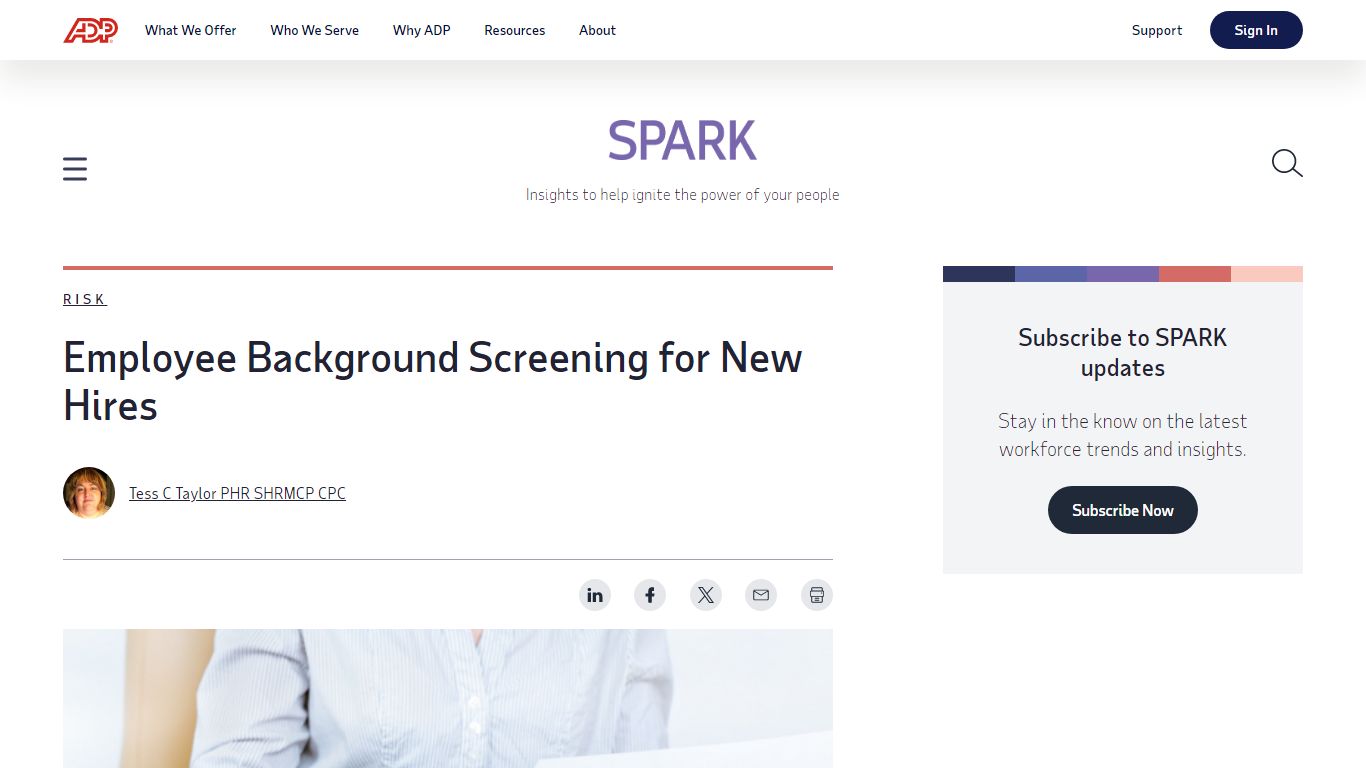 Employee Background Screening for New Hires | SPARK Blog | ADP